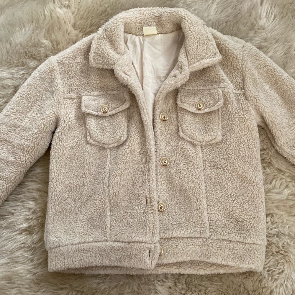 Cream Zara sheep jacket